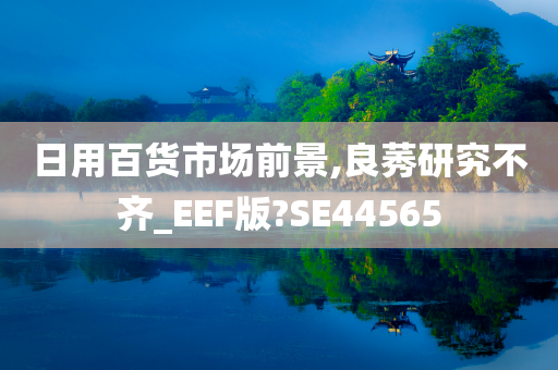 日用百货市场前景,良莠研究不齐_EEF版?SE44565