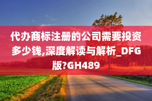 代办商标注册的公司需要投资多少钱,深度解读与解析_DFG版?GH489