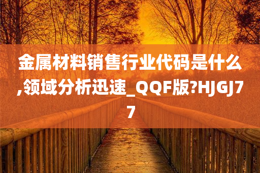 金属材料销售行业代码是什么,领域分析迅速_QQF版?HJGJ77