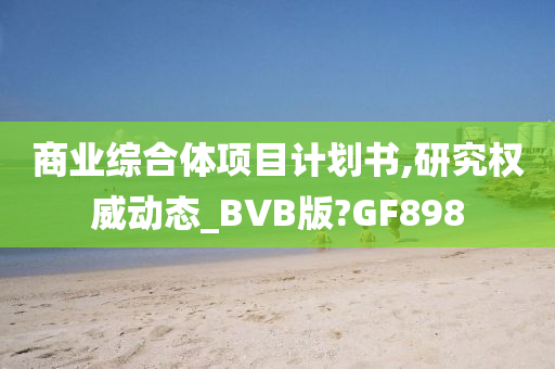 商业综合体项目计划书,研究权威动态_BVB版?GF898