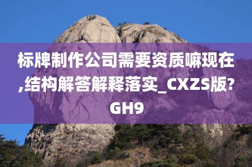 标牌制作公司需要资质嘛现在,结构解答解释落实_CXZS版?GH9