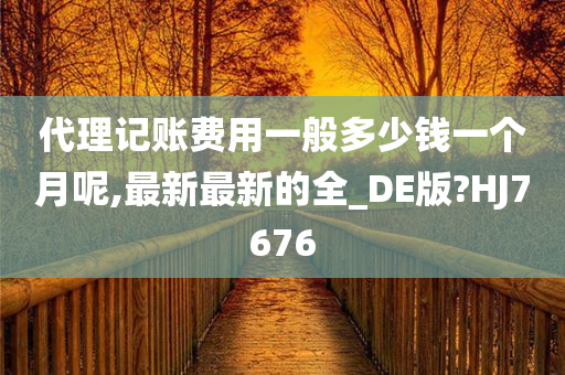 代理记账费用一般多少钱一个月呢,最新最新的全_DE版?HJ7676