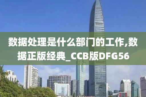 数据处理是什么部门的工作,数据正版经典_CCB版DFG56