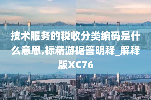 技术服务的税收分类编码是什么意思,标精游据答明释_解释版XC76