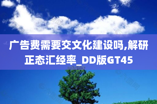 广告费需要交文化建设吗,解研正态汇经率_DD版GT45