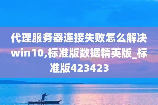 代理服务器连接失败怎么解决win10,标准版数据精英版_标准版423423