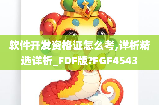 软件开发资格证怎么考,详析精选详析_FDF版?FGF4543