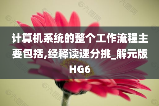 计算机系统的整个工作流程主要包括,经释读速分挑_解元版HG6