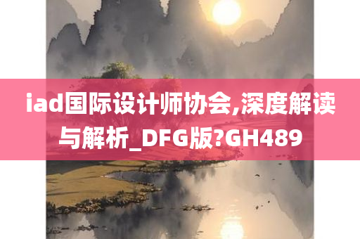 iad国际设计师协会,深度解读与解析_DFG版?GH489