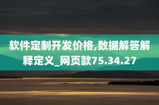 软件定制开发价格,数据解答解释定义_网页款75.34.27