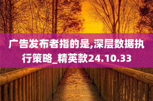 广告发布者指的是,深层数据执行策略_精英款24.10.33