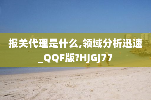 报关代理是什么,领域分析迅速_QQF版?HJGJ77